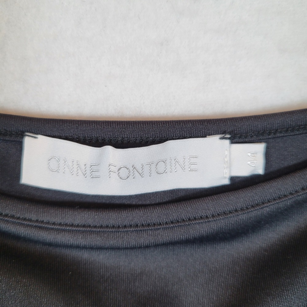 Anne Fontaine Women Tank Square Neck Minimalist Lady P05 Size 12 Black - Picture 2 of 8